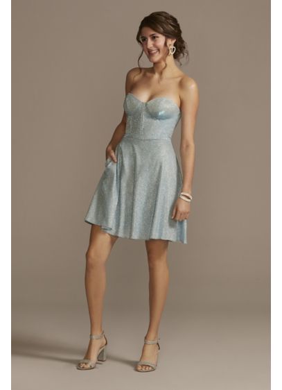 Short A-Line Strapless Cocktail and Party Dress - Jules and Cleo